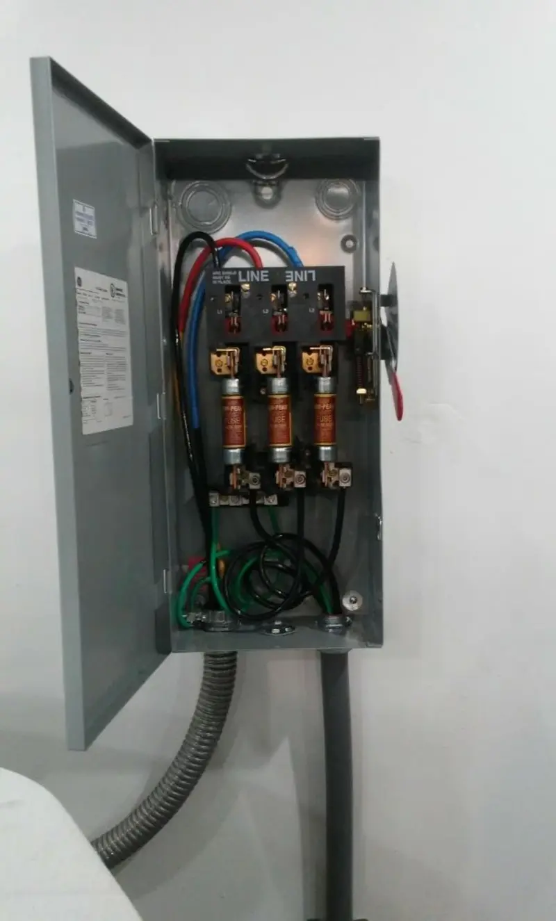 Three-phase disconnect switch installed for Electrical Wiring & Rewiring in Suamico